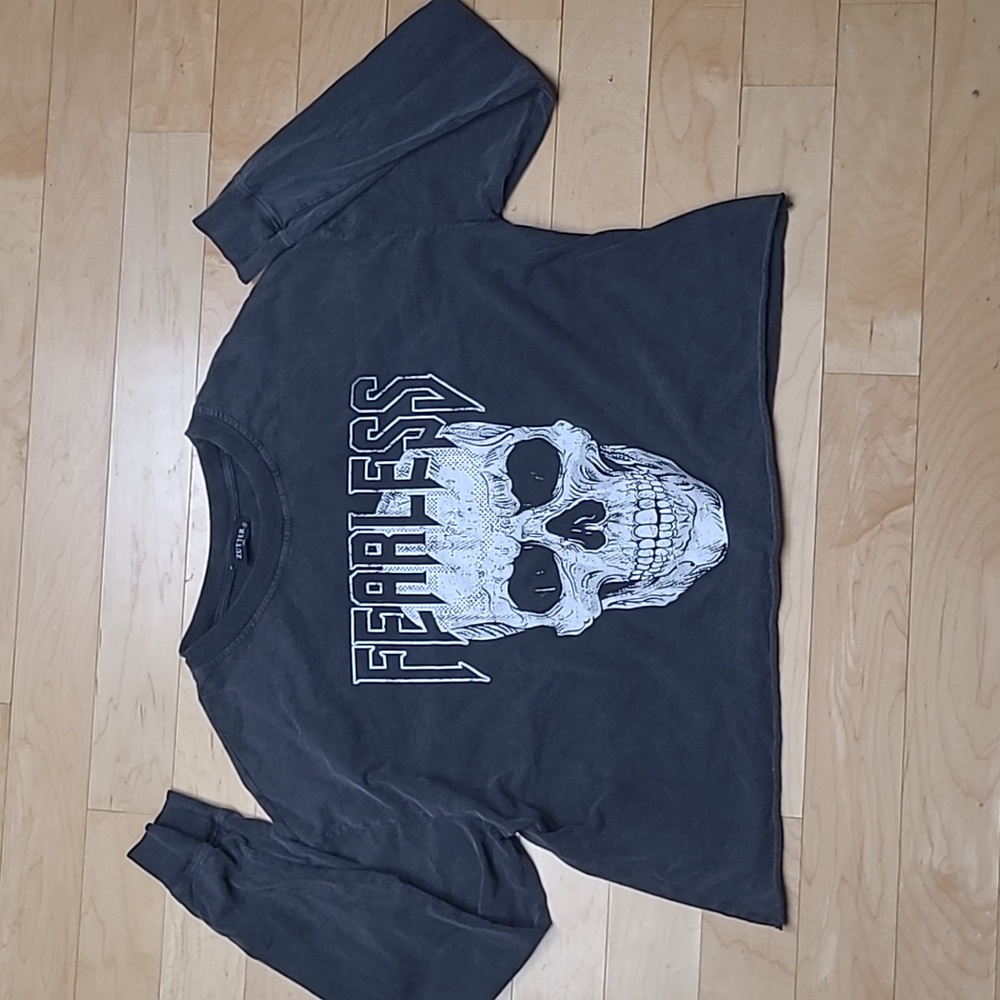 Zutter Fearless Cropped French Terry Long Sleeve Shirt size S